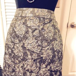 J.Crew metallic floral skirt size 0 NWT🌈3/$20